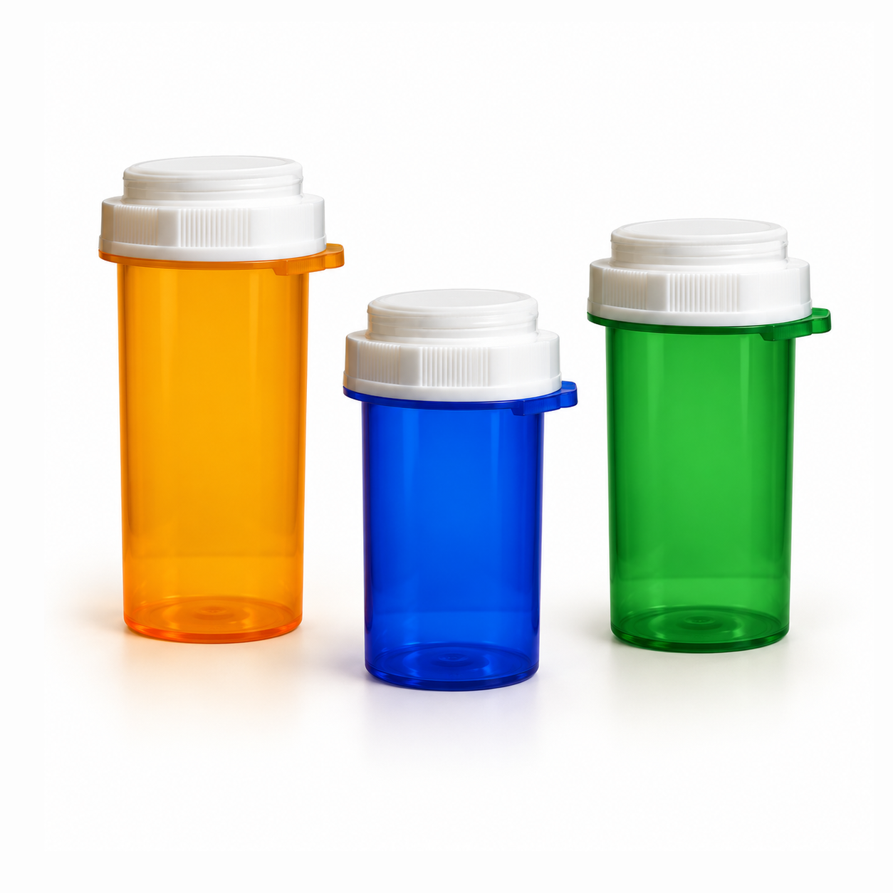 Thumb-tab reversible vials, product illustration